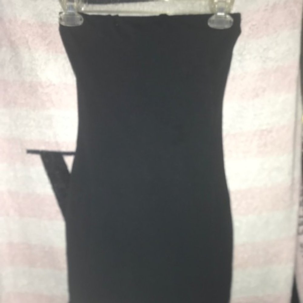 Kirra Bodycon Black Tube Top Pencil Mini Dress